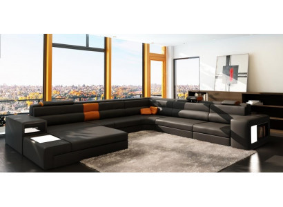 Ecksofa Sofa Gauč Pohovka Čalouněná sada Design Textil Kožená obývací sestava