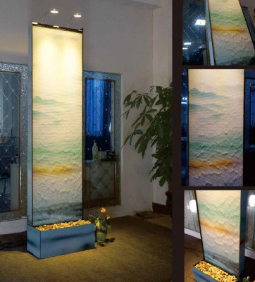 Trennwand Vodní stěna Sloupec Stěny Waterwall LED 60x210cm Vodní stěny