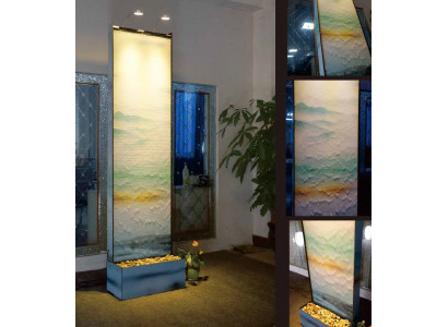 Trennwand Vodní stěna Sloupec Stěny Waterwall LED 60x210cm Vodní stěny