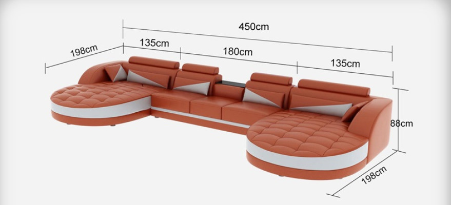 Kůže Pohovka Moderní Pohovka Potahuje Obývací Soupravu + Stůl Sedák Roh Design