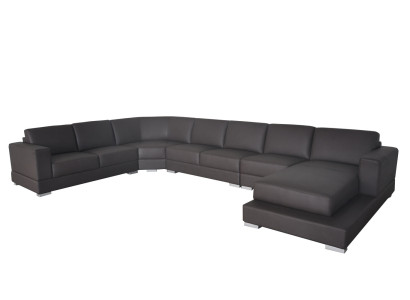 Ecke Leder Modern XXL Couch Wohnlandschaft Ledersofa Sofa U-Form A1127