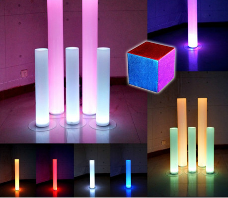 Sloupec vody 12x60 Vodní zeď Stěna Oddělovací stěna S LED osvětlením