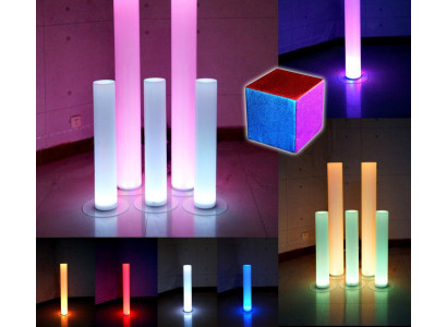 Sloupec vody 12x60 Vodní zeď Stěna Oddělovací stěna S LED osvětlením