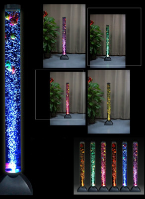 LED Vodní sloup 120cm svítidlo čirá rybí dekorace stojací lampa