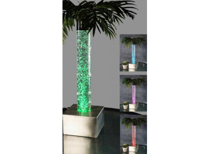 Led Design Prýžový vodotrysk 60cm Vodní sloup Osvětlený stůl Palma Rostlina