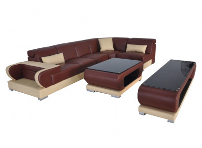 Sofa Pohovka Potah Sedadlo Růžek Moderní pohovky Obývací stěna Souprava 3 kusů