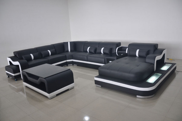 Rohová sedací souprava ve tvaru písmene U pohovka gauč čalounění Roh látkové pohovky Nový