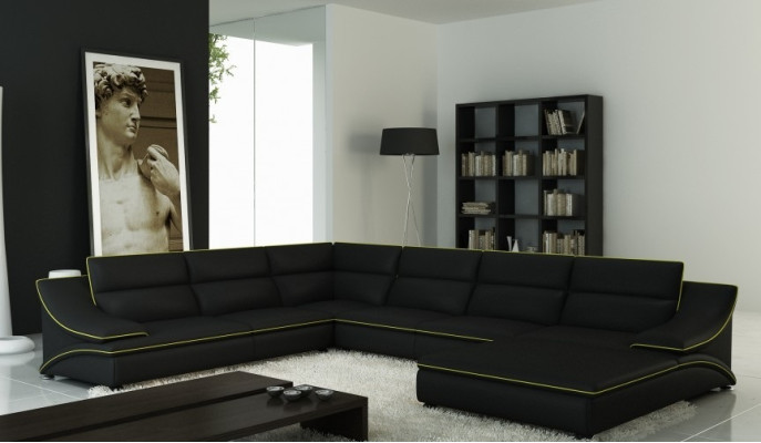 Ecksofa s USB kůží, polstrová obytná krajina pohovka pohovka rohová souprava U tvaru