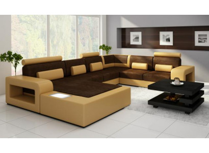 Obývací souprava pohovka s USB sedací souprava textilní kůže pohovka s osvětlením.