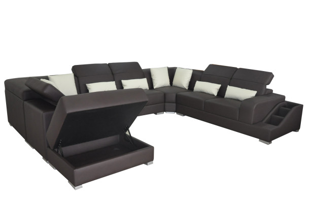 Přeloženo do češtiny: Kůží Eck Sofa Eck Wohnlandschaft Garnitur Design Moderní pohovka U-Forma G8008 pohovky.