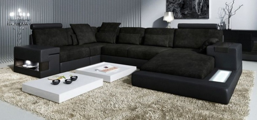 Designová pohovka Rohová pohovka U tvar moderní čalouněný obývací pokoj nábytek rohová pohovka textilní pohovka