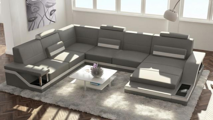 Designer U-Form Pohovka Rozkládací rohová sedací souprava Rohová sedací souprava Pohovka Obývací stěna