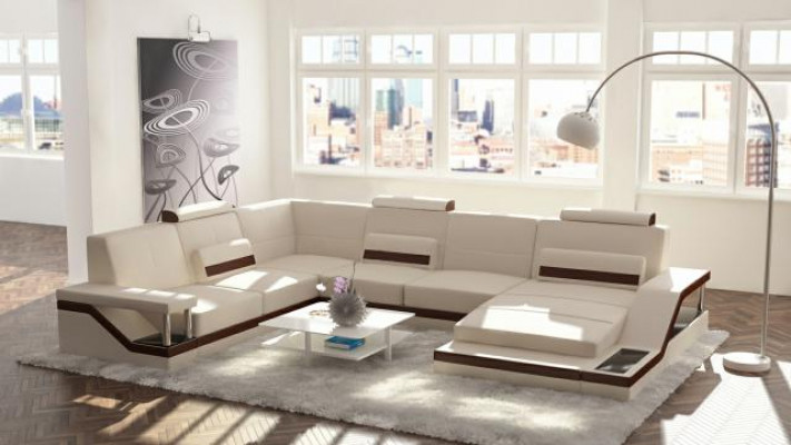 Designer U-Form Pohovka Rozkládací rohová sedací souprava Rohová sedací souprava Pohovka Obývací stěna