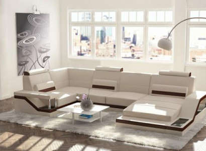 Žijící krajina Pohovka + USB čalouněné sedadlo Rozkládací sedací souprava Textilie Kožené pohovky