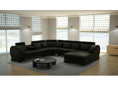 Ecksofa Pohovka Obývací souprava Pohovka Kožená Sofy Rovnost Vigo-K U Tvar Nový