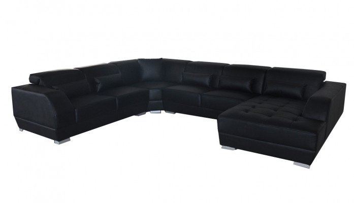 Eckcouch Sitz Lederpolstergarnitur Design Ecke Wohnlandschaft Sofas Nová pohovka