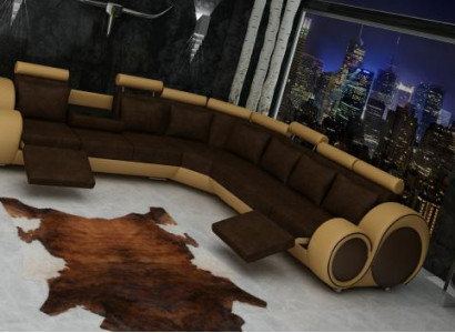 TEXTIL SOFA + USB, DESIGNERSKÁ SOFA ECKSOFA WOHNLANDSCHAFT ECK NOVÝ GARNITUR KOŽE