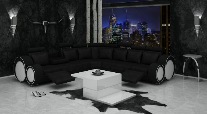 TEXTIL SOFA + USB, DESIGNERSKÁ SOFA ECKSOFA WOHNLANDSCHAFT ECK NOVÝ GARNITUR KOŽE