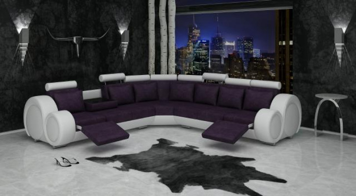 TEXTIL SOFA + USB, DESIGNERSKÁ SOFA ECKSOFA WOHNLANDSCHAFT ECK NOVÝ GARNITUR KOŽE