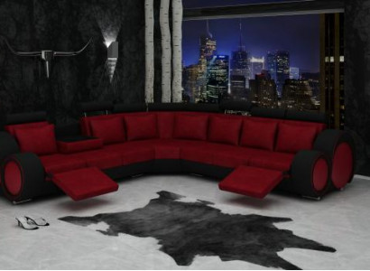 Textilní sofa USB designové pohovky, gauč rohová souprava, sedací souprava, polstrovaná obývací landschaft.