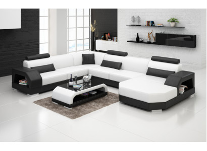 Přeloženo do češtiny: Kožená pohovka, gauč, bytový kraj, rohová sedací souprava, rohová sestava Design Modern Sofa G8001