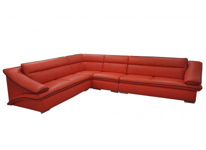 Design kůže Polsterní rohový sedák Pohovka krajiny místnosti Nový gauč