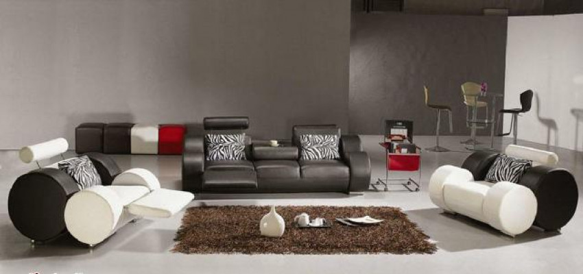 Kožená pohovka s USB kůží 3+2+1 posed POLSTERGARNITUR DESIGNER SOFA NOVÁ