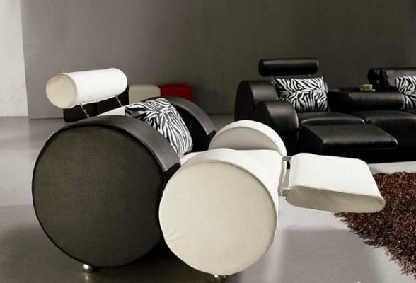 Kožená pohovka s USB kůží 3+2+1 posed POLSTERGARNITUR DESIGNER SOFA NOVÁ