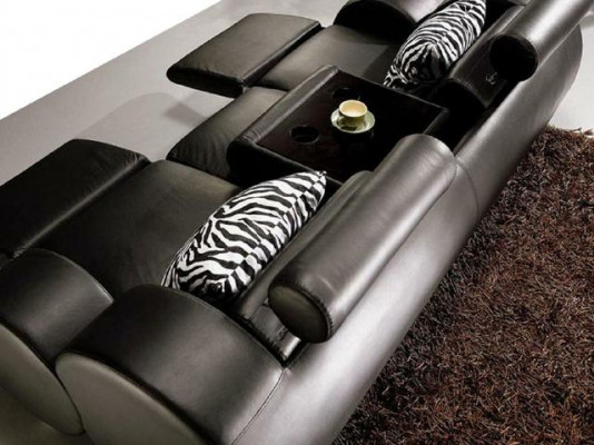 Kožená pohovka s USB kůží 3+2+1 posed POLSTERGARNITUR DESIGNER SOFA NOVÁ