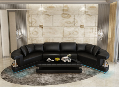 Žijící krajina: trapezovitá rohová pohovka, rohová pohovka, kruhová pohovka, čalouněná U-forma + USB