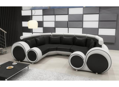 XXL obývací krajina Design Obytný nábytek Rozkládací sedací souprava Rohlíková pohovka s USB Big Sofa Nový gauč