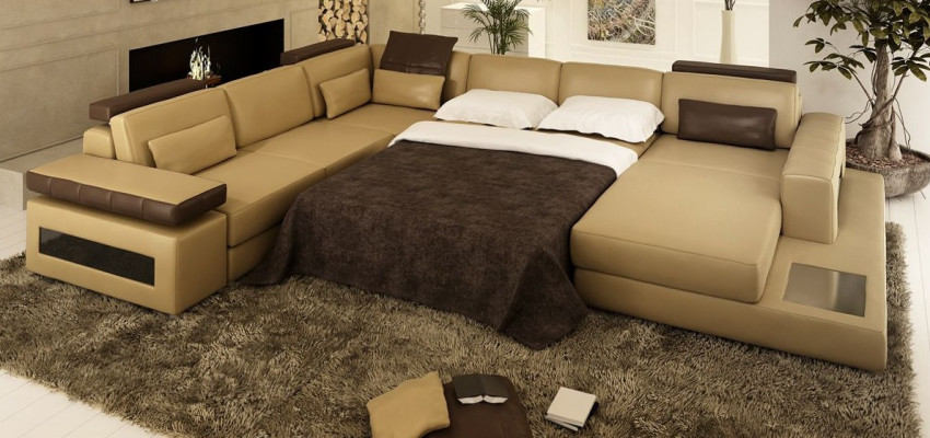Sofa U-Form Nábytek Luxus Sestava Pohovek Obývací Pokoj Luxusní Designérská Kožená Pohovka