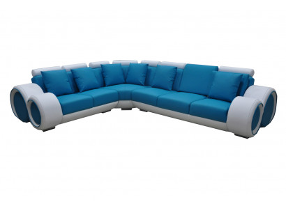 Design kůže polštáře XXL sedací pokoj rohová obývací sofa křeslo designér