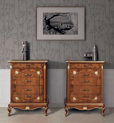 Klasický design Komody Skříň Vysoká skříň Chiffonier šuplíky Dřevo