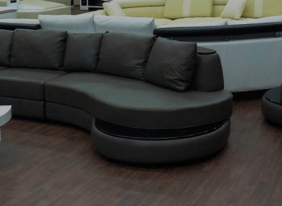 Wohnlandschaft Couch Polster Ecksofa Insel Sofa Ledersofa Eckgarnitur Neu PRII-S -> Obývací krajina Pohovka Potah Rohlík Rozkládací pohovka Ledová sedačka Rovná sedací souprava Nová PRII-S