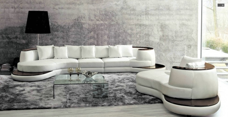 Wohnlandschaft Couch Polster Ecksofa Insel Sofa Ledersofa Eckgarnitur Neu PRII-S -> Obývací krajina Pohovka Potah Rohlík Rozkládací pohovka Ledová sedačka Rovná sedací souprava Nová PRII-S