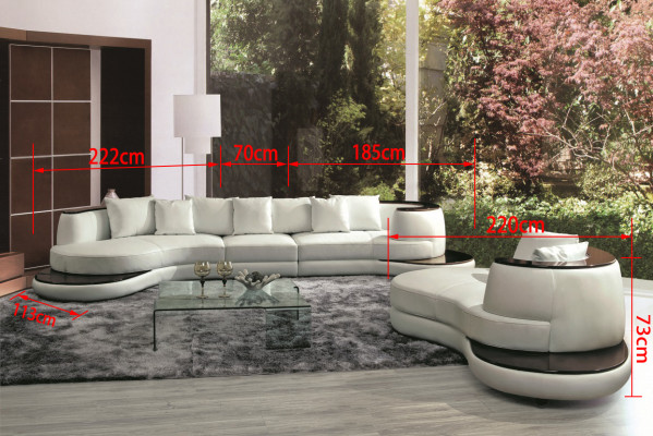 Rozkládací pohovka s USB, pohovka, kulatá sedací souprava, rohová sedačka, sedadlo, kulaté nové