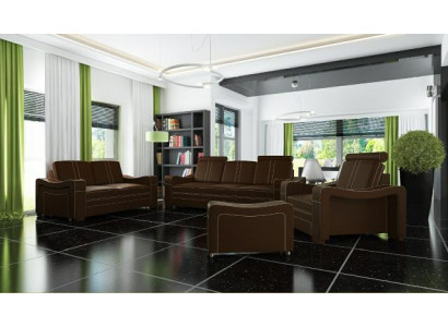 Kůžená sedací souprava na míru SOFA SOF 3+2+1 USB NOVÝ OBKLAD SOFA