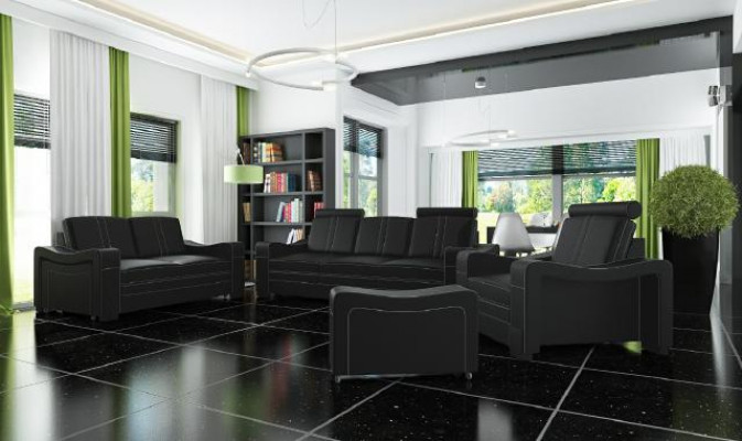 LEDROVÁ SOFA 3+2+1 SOFA + USB GARNITURA POLSTROVÁ GARNITURA DESIGN SOFA SOFÁ GARNITURA NOVÁ