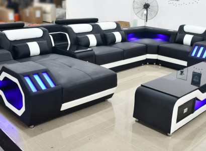 Žijící krajina Design Moderní rohová sedací souprava U-Formové pohovky Nová čalouněná sedačka