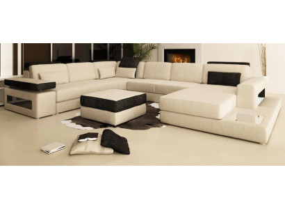 XXL Obývací kraj Sofa Couch Polštář Sofa Kout Designér U-Forma Pohovka Nový
