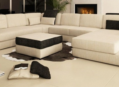XXL Obývací kraj Sofa Couch Polštář Sofa Kout Designér U-Forma Pohovka Nový