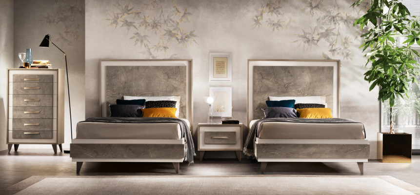 Polstrovaná postel, postele, postel, čalouněné dřevo, designérský hotelový design arredoclassic 120 cm