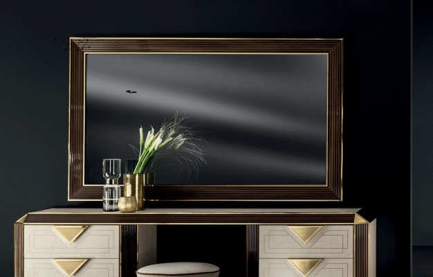 Návrh zrcadla Stěnné zrcadlo Moderní 110x190 Nábytek Dřevěný rám arredoclassic Nový