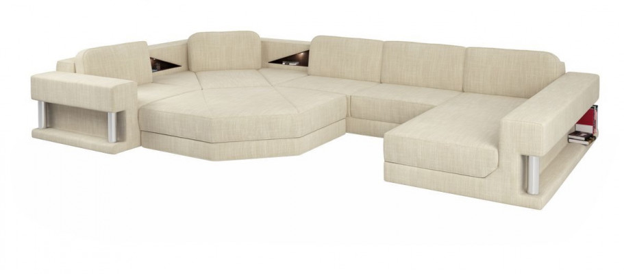 U-Forma Sofa Pohovka Design Pohovka Textil Moderní Polštář Nový Obývací pokoj Rozkládací pohovka