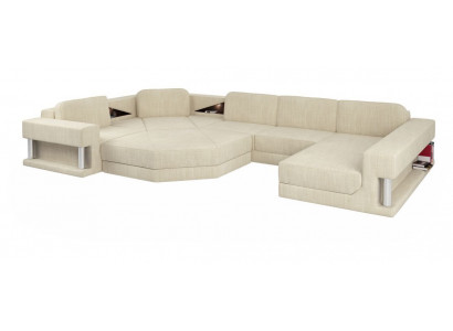 U-Forma Sofa Pohovka Design Pohovka Textil Moderní Polštář Nový Obývací pokoj Rozkládací pohovka