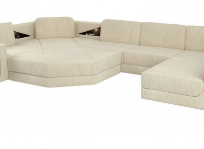 U-Forma Sofa Pohovka Design Pohovka Textil Moderní Polštář Nový Obývací pokoj Rozkládací pohovka