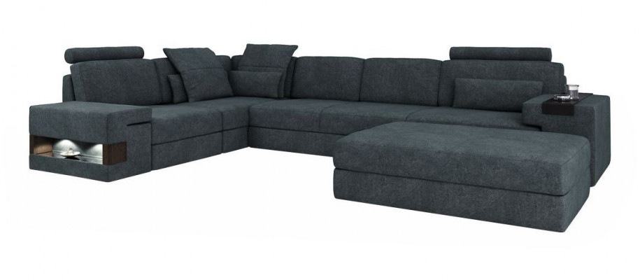 Design Pohovka Rozkládací Rok Elegance s Podnoží Sedací soupravy Obývací pokoj L-tvar Moderní Luxusní