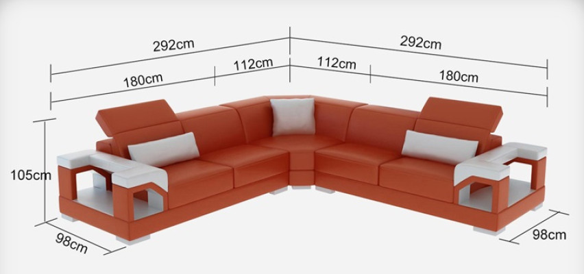 Kůžená pohovka, sedací souprava, rohová pohovka, designová moderní pohovka s USB.