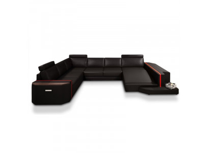 Elegantní U-tvarová polstrovaná pohovka Moderní design pro stylové obývací prostory.